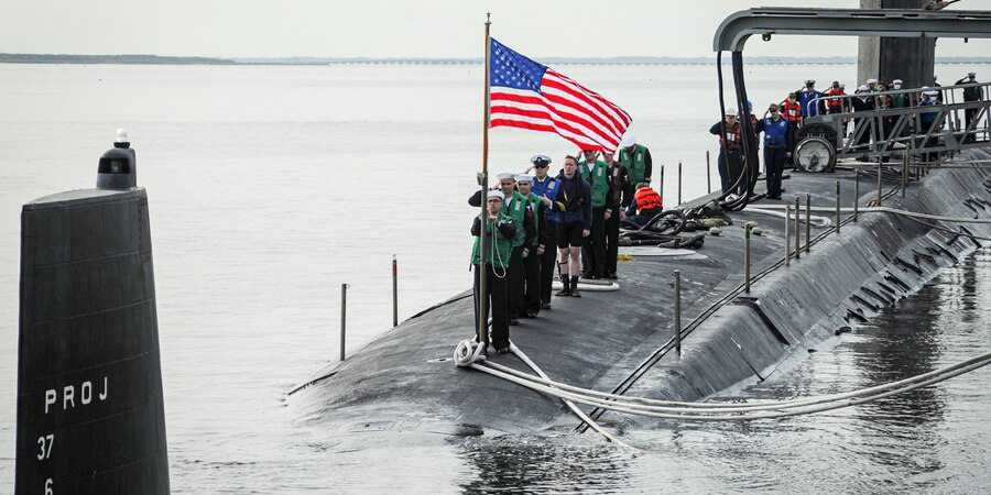 Sailors Raising Flag Cropped